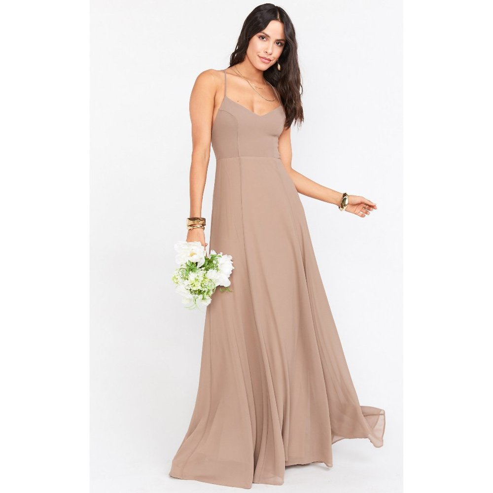 Godshaw Goddess Gown - Dune Chiffon - Size: Small